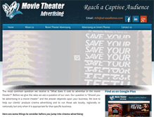 Tablet Screenshot of movie-theater-advertising.com